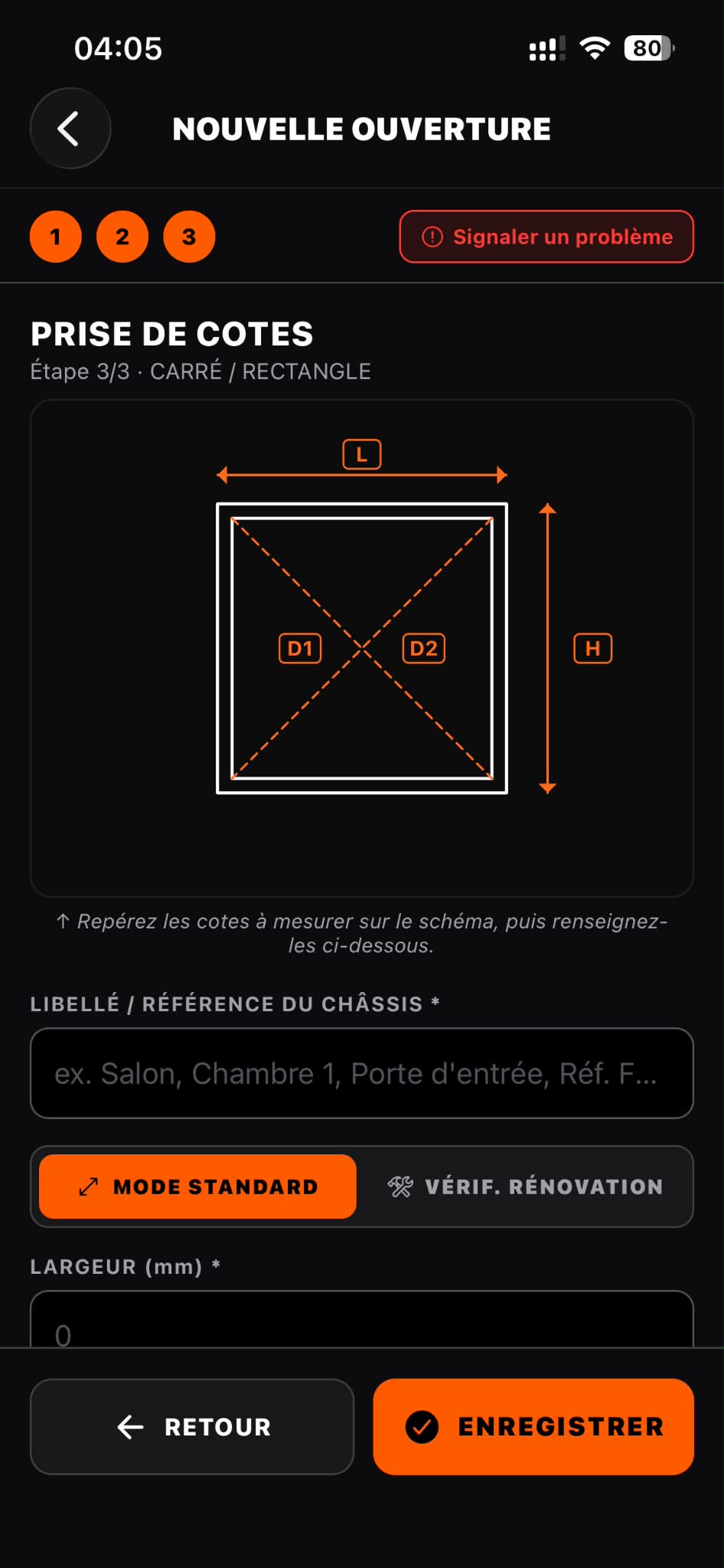 Vérification des diagonales