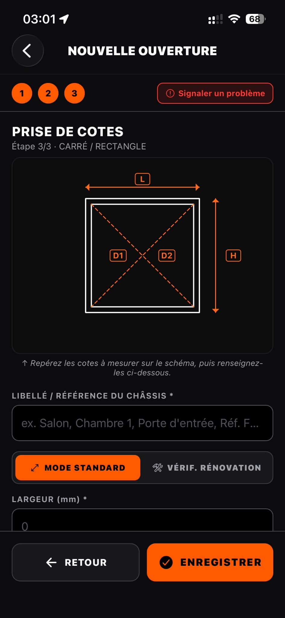Étape 03 - Prise de cotes - 1