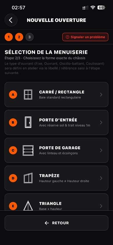 Étape 05 - Sélection menuiserie - 1